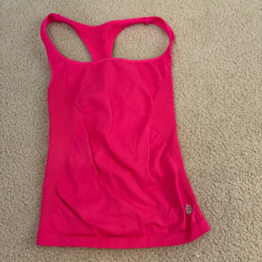 Free people movement good karma tank in hot pink xs/s